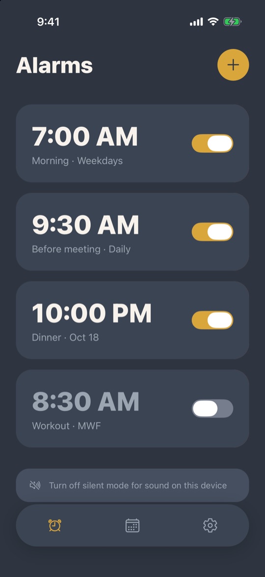 False Alarm alarm list