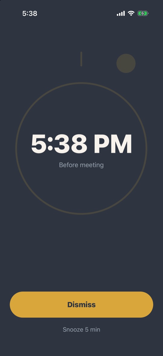False Alarm ringing screen