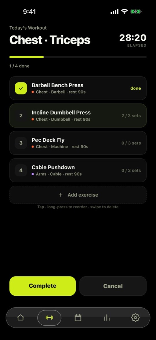 REPPP today's workout